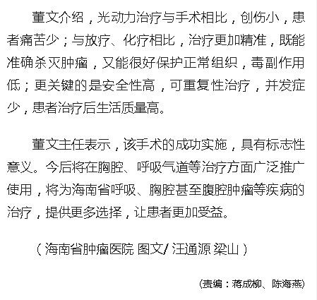 《人民網(wǎng)》：海南首例胸腔光動力治療在省腫瘤醫(yī)院成功實(shí)施4.png